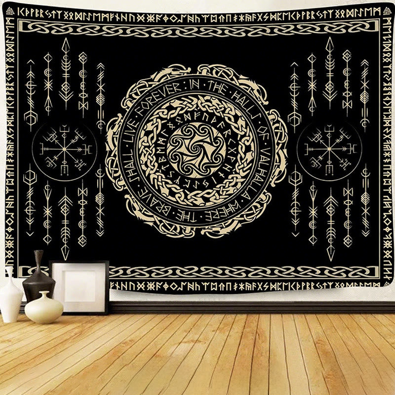 WorldNorse Timeless Triskelion Celtic Rune Tapestry - Celtic Knot - 180X320cm - image 0