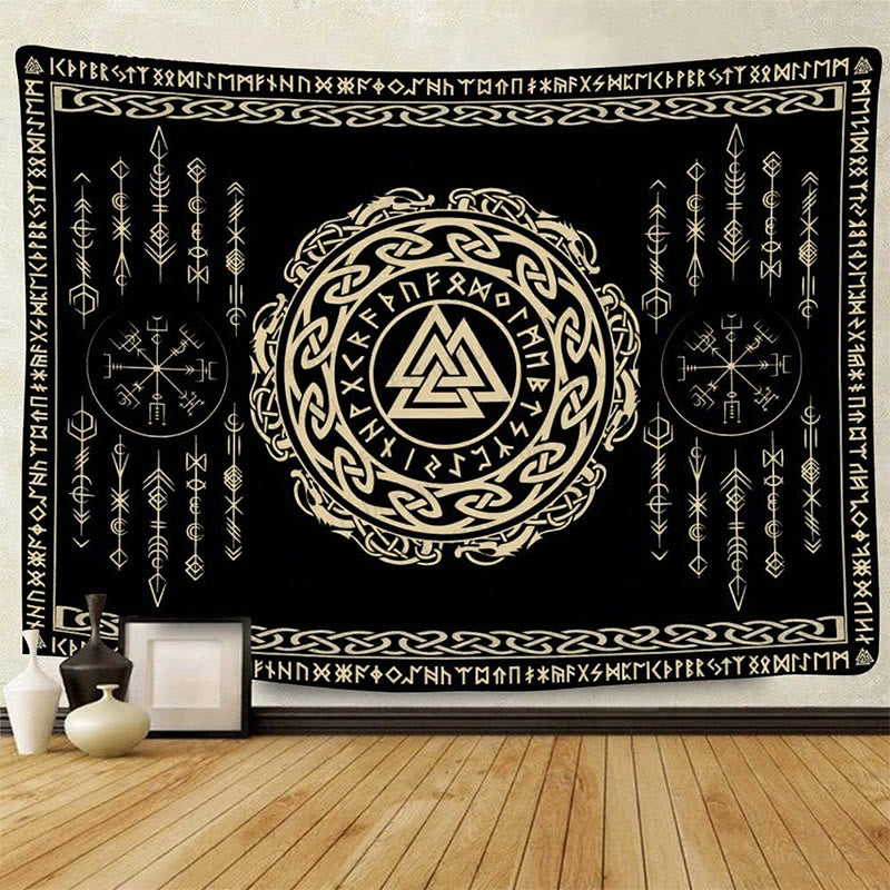 WorldNorse Valknut Celtic Knot Rune Tapestry - image 1