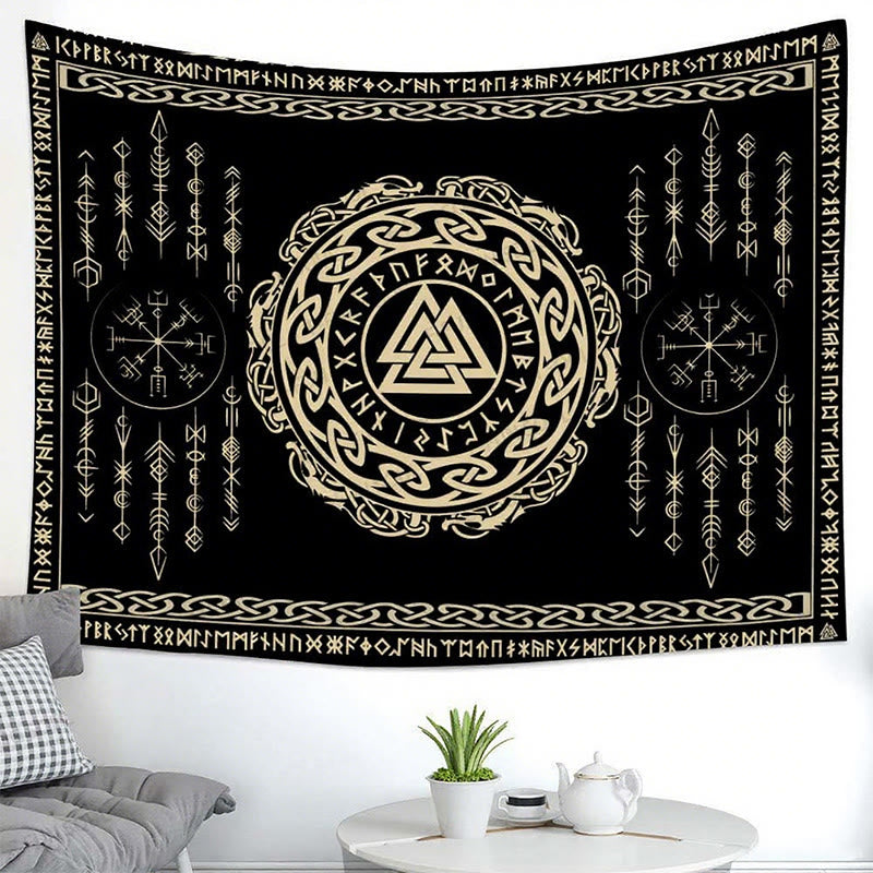 WorldNorse Valknut Celtic Knot Rune Tapestry - image 3