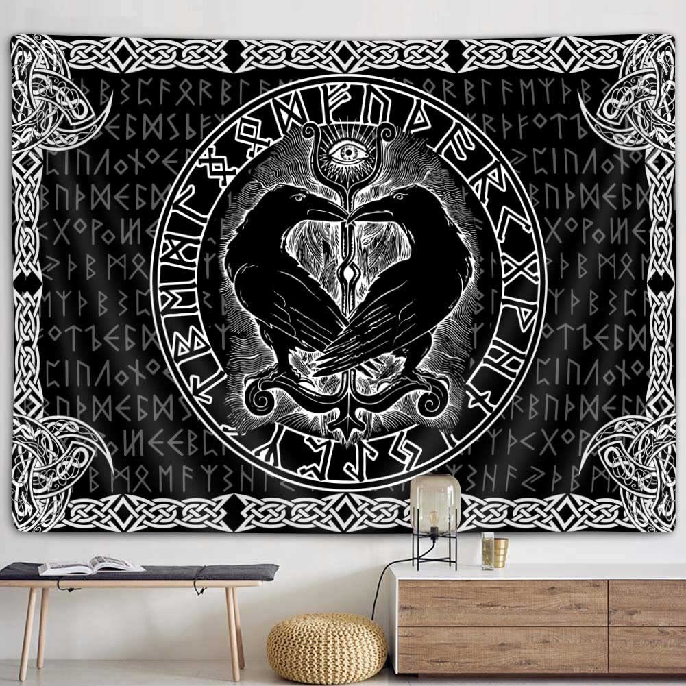 WorldNorse Ravens Heart Shape Omniscient Eye Tapestry - image 1