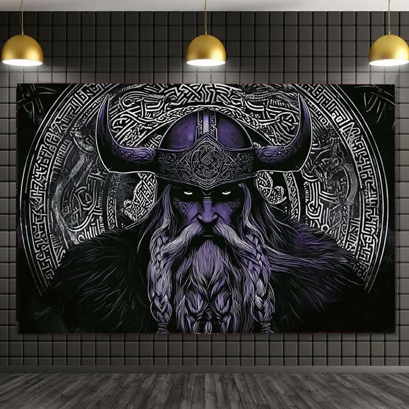 WorldNorse Legendary Odin Warrior Tribal Pattern Tapestry - image 3