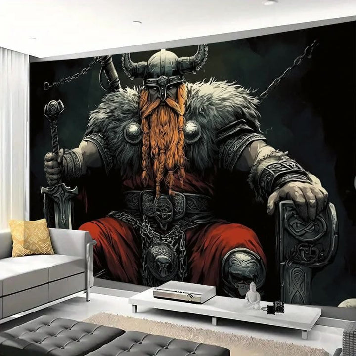 WorldNorse Armored Fighter Sword Accents Tapestry - image 3