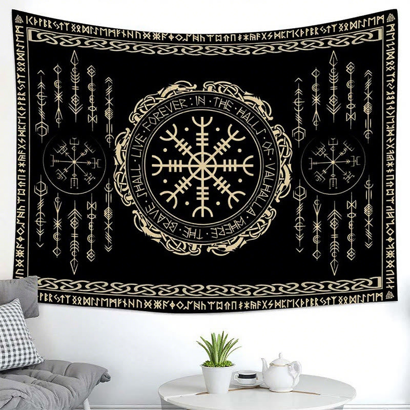 WorldNorse Viking Compass Helm Of Awe Tapestry - image 3