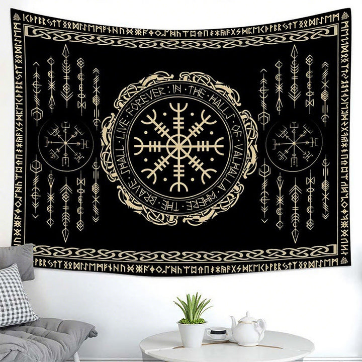 WorldNorse Viking Compass Helm Of Awe Tapestry - image 3