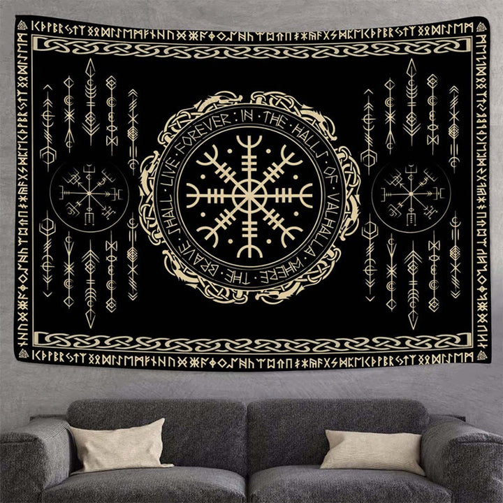 WorldNorse Viking Compass Helm Of Awe Tapestry - image 2
