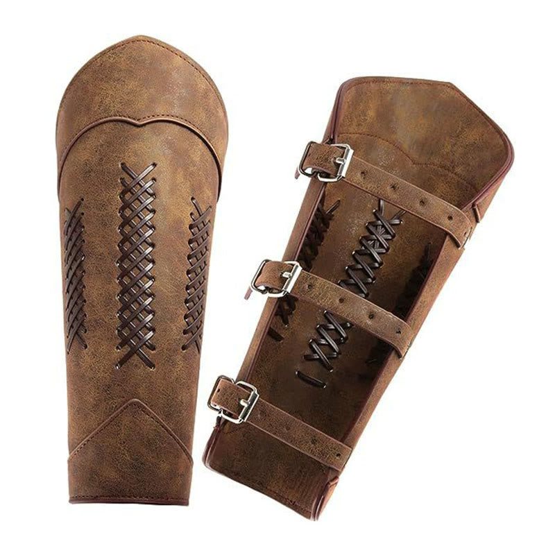 WorldNorse Punk Adjustable Buckle Leather Arm Bracers - image 1