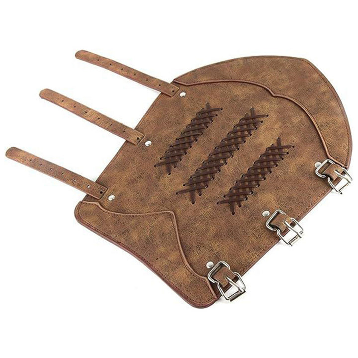 WorldNorse Punk Adjustable Buckle Leather Arm Bracers - image 2