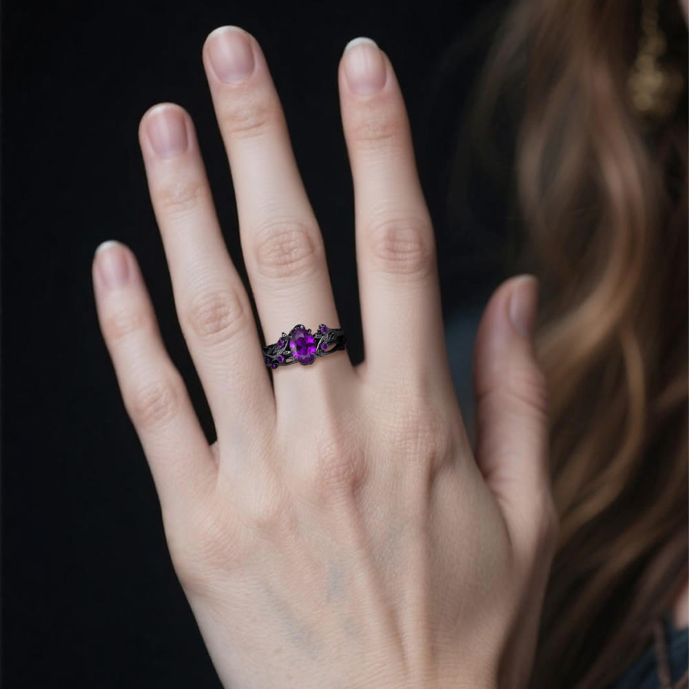 WorldNorse Midnight Amethyst Norse Vine Ring - image 1