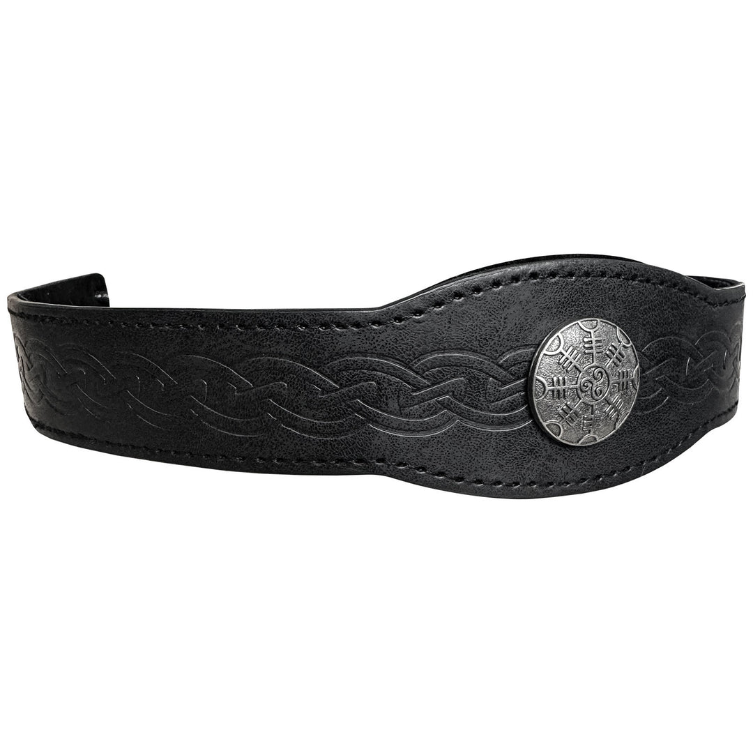WorldNorse Retro Helm Of Awe Celtic Knot Headband - Circular - Black - image 0