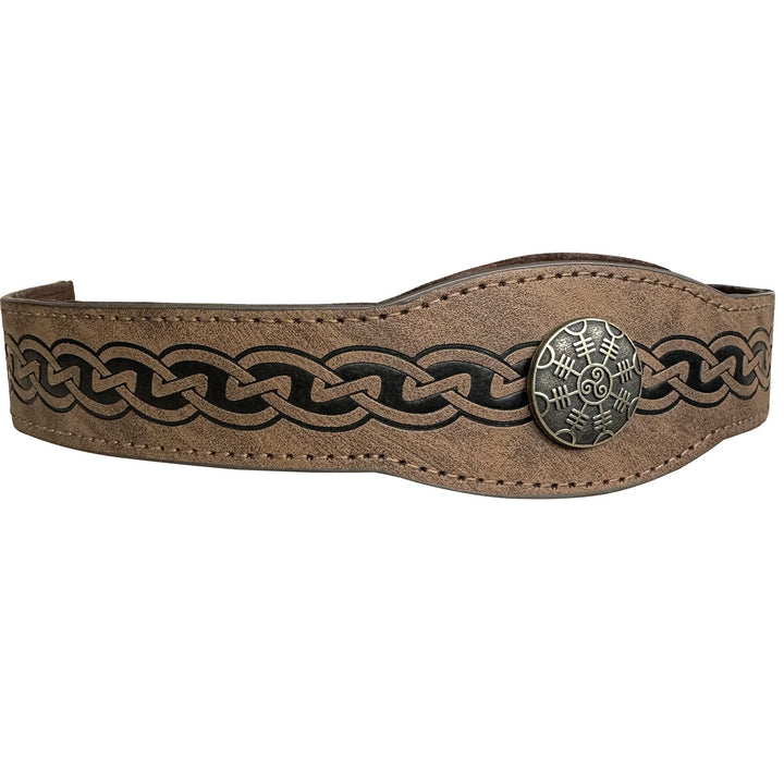 WorldNorse Retro Helm Of Awe Celtic Knot Headband - Circular - Brown - image 2