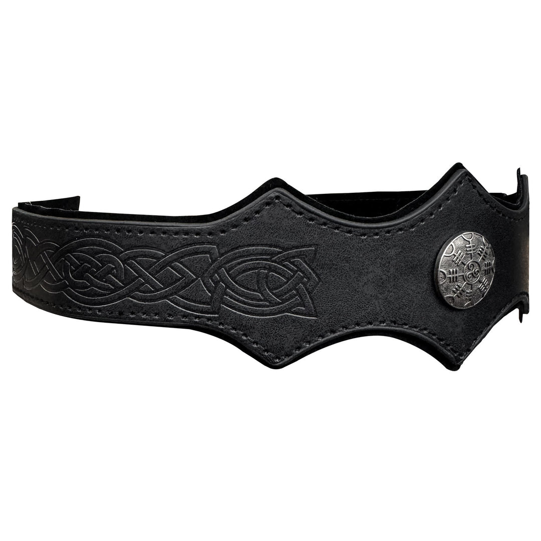 WorldNorse Retro Helm Of Awe Celtic Knot Headband - Wave Shaped - Black - image 6