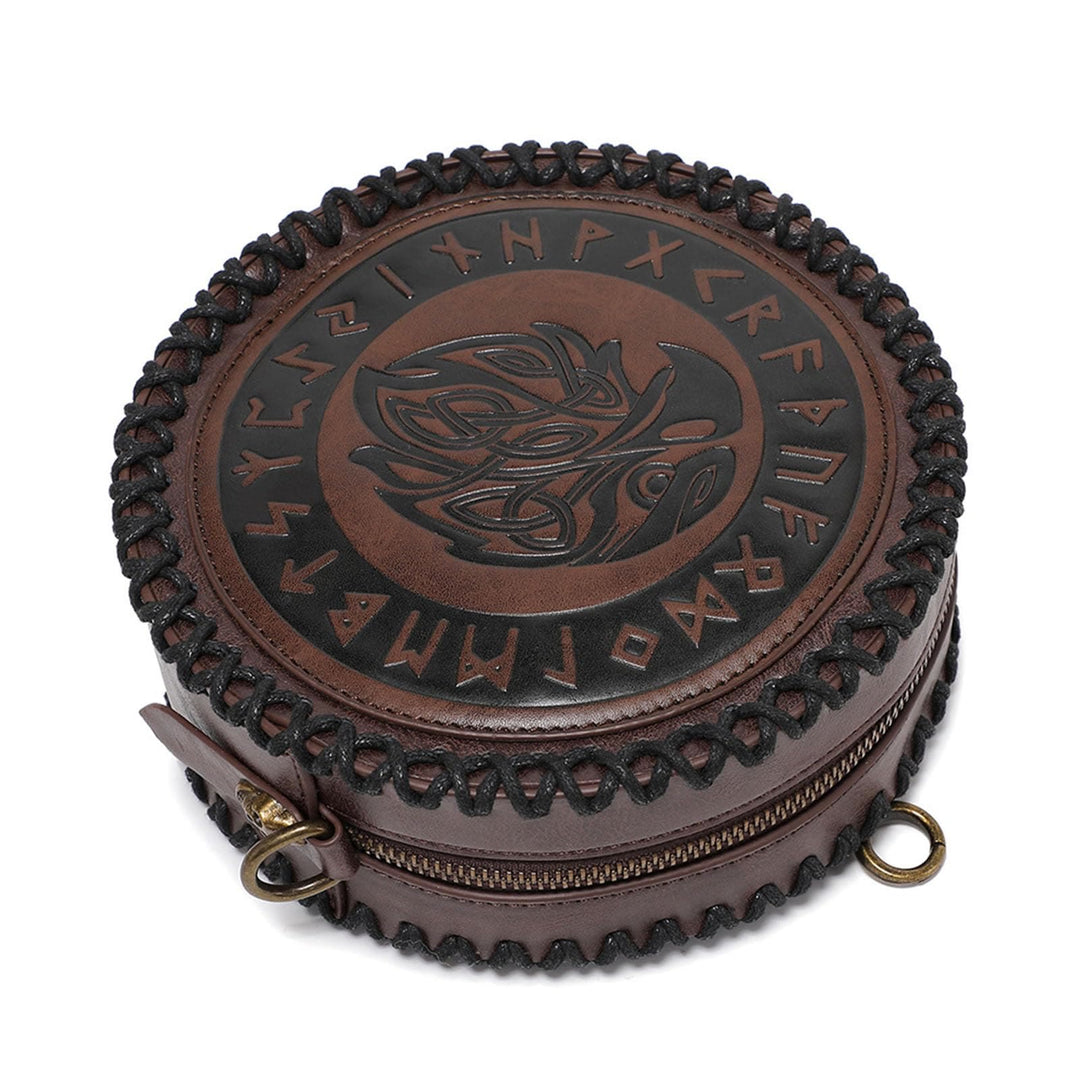 WorldNorse Viking Rune Eagle Embossed Crossbody Bag - image 1