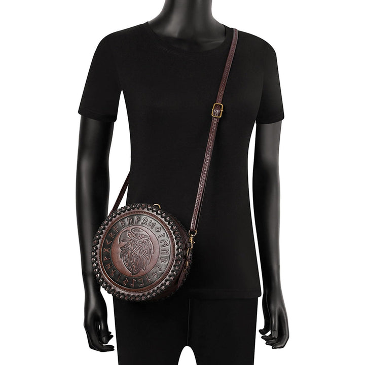 WorldNorse Viking Rune Eagle Embossed Crossbody Bag - image 3