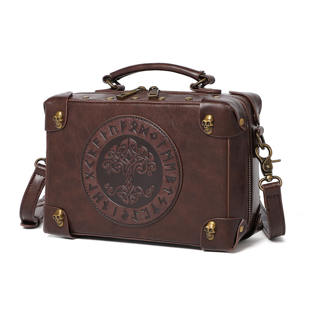 WorldNorse Gothic Tree Of Life Skull Accessories Crossbody Bag - Yggdrasil - image 0