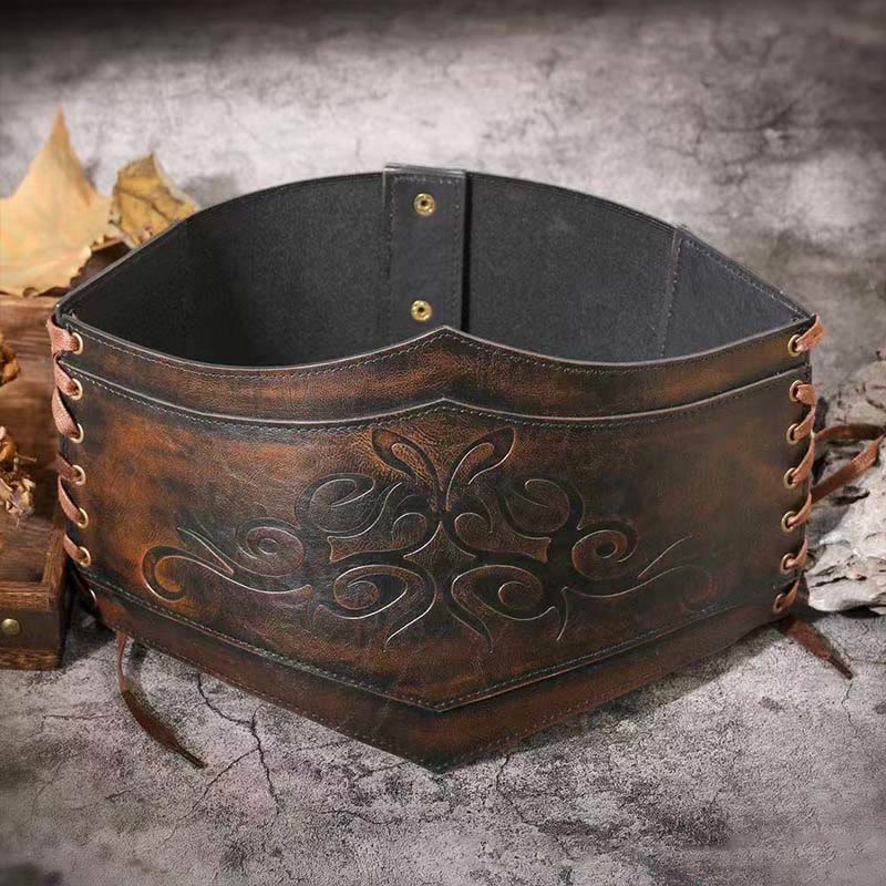 WorldNorse Tooled Imitation Leather Embossed Corset Waistband - image 1