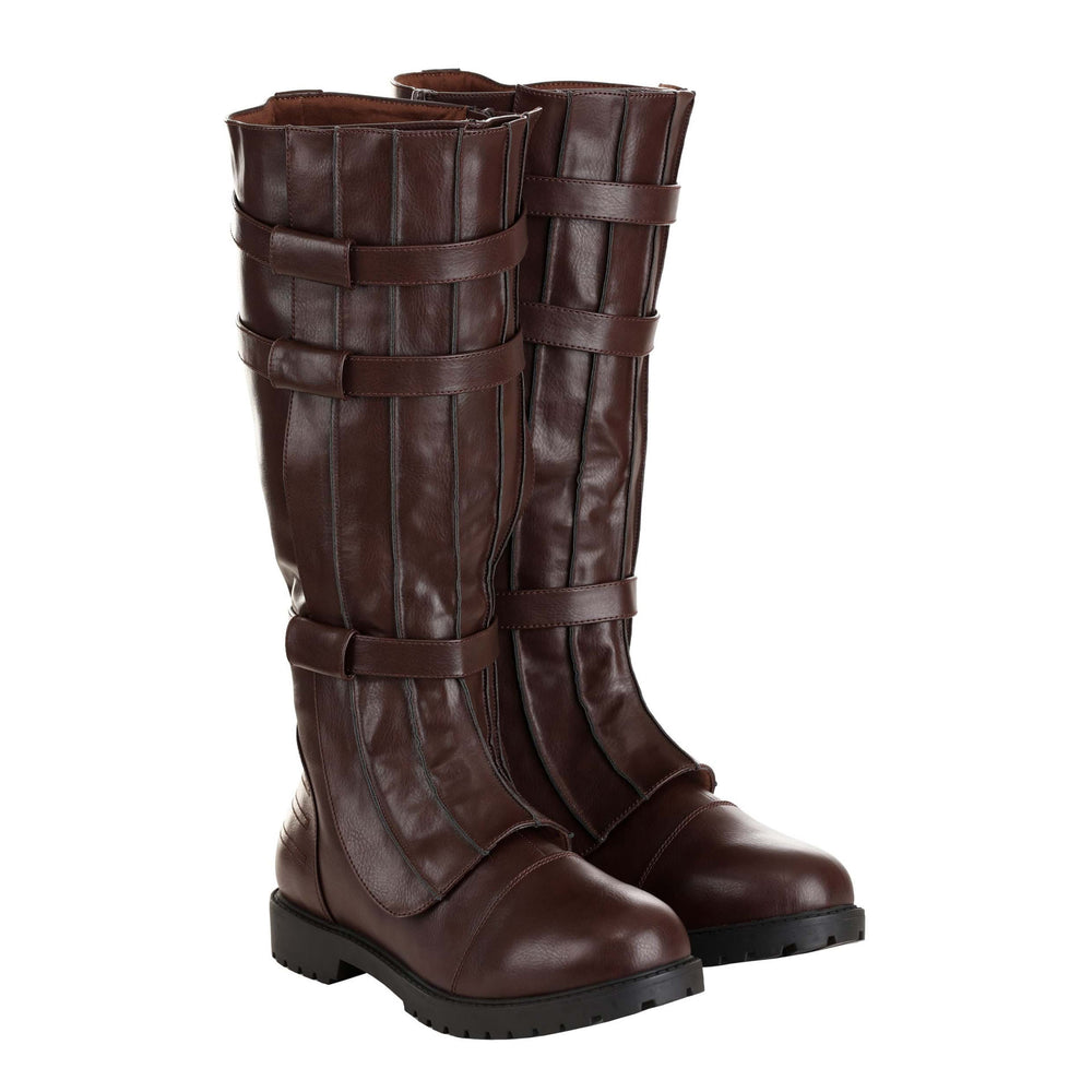 WorldNorse Retro Buckle Knee High Boots - Dark Brown - US 13 - image 1