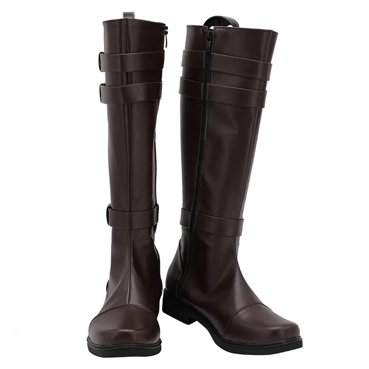 WorldNorse Classic Buckle Strap Knee High Boots - image 3