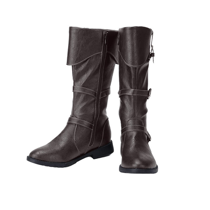 WorldNorse Western Style Buckled Slouch Boots - image 5