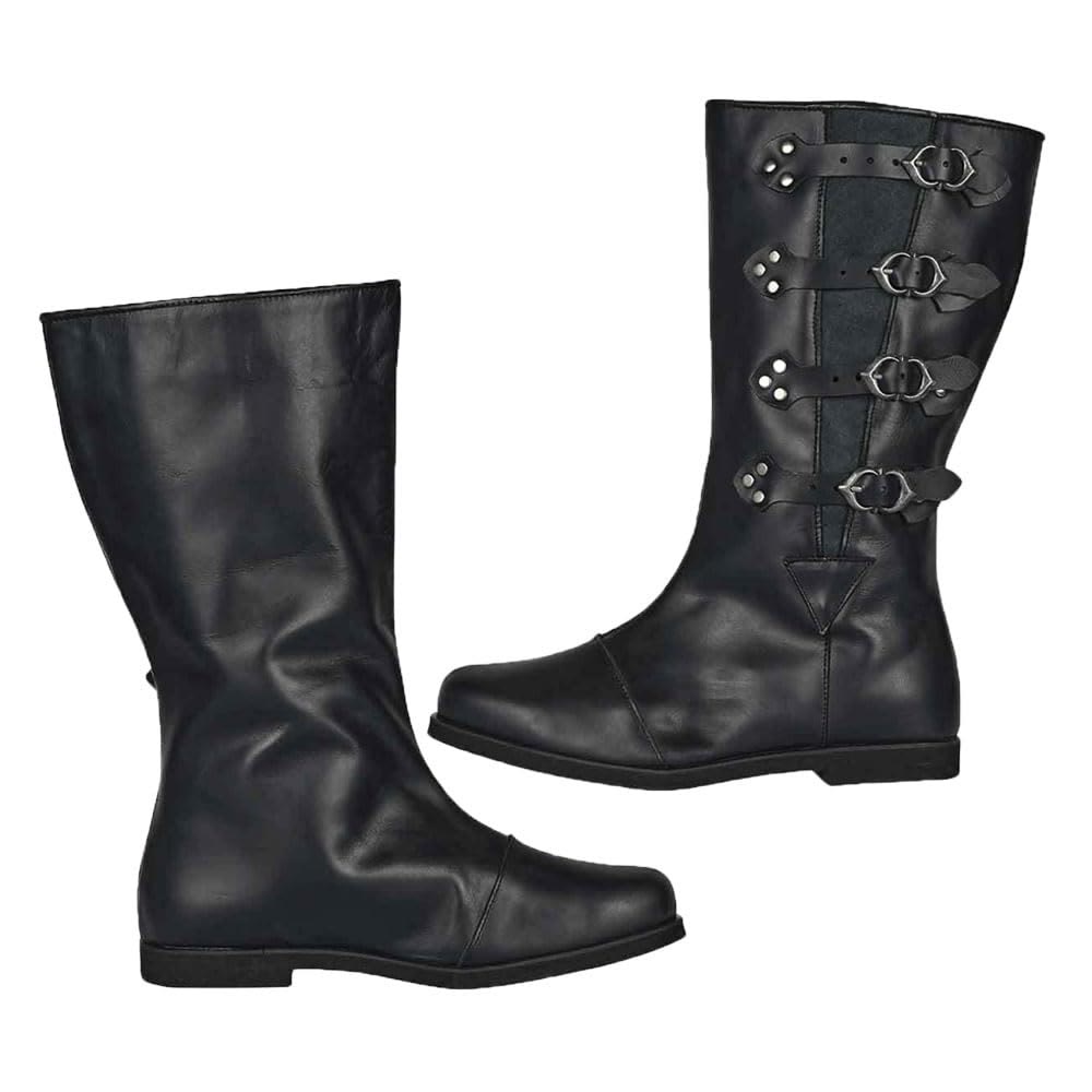 WorldNorse Studded Buckle Tall Leather Boots - image 1