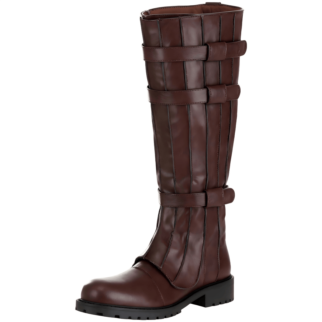 WorldNorse Retro Buckle Knee High Boots - image 3