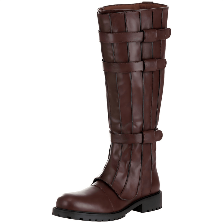 WorldNorse Retro Buckle Knee High Boots - image 3