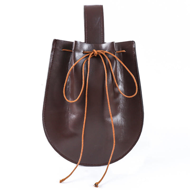 WorldNorse Edgy Double Rings Drawstring Pouch Bag & Belt - image 2