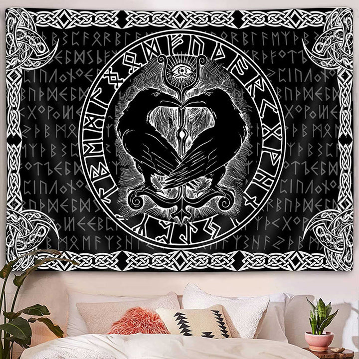 WorldNorse Ravens Heart Shape Omniscient Eye Tapestry - image 4