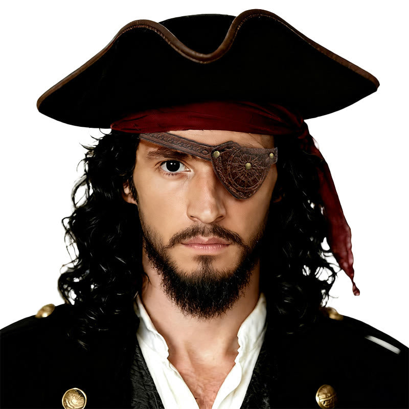 WorldNorse Viking Compass Embossed Leather Eye Patch - image 7