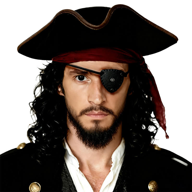 WorldNorse Vintage Flower Bird Pattern Tie On Cord Eye Patch - image 1