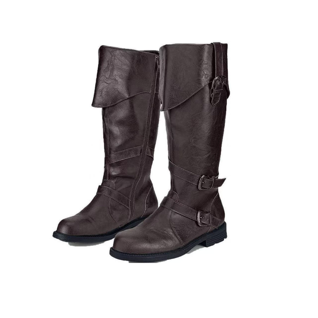 WorldNorse Western Style Buckled Slouch Boots - Dark Brown - US 13 - image 4