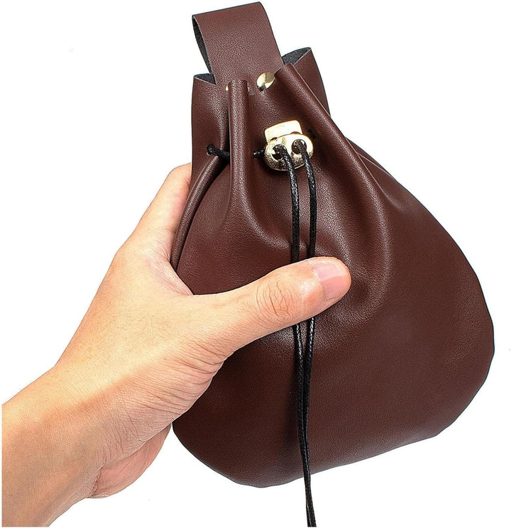 WorldNorse Medieval Leather Strapped Potion Flask Bag & Belt - image 2