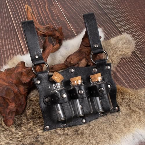 WorldNorse Medieval Potion Vial Riveted Bag & Belt - image 5