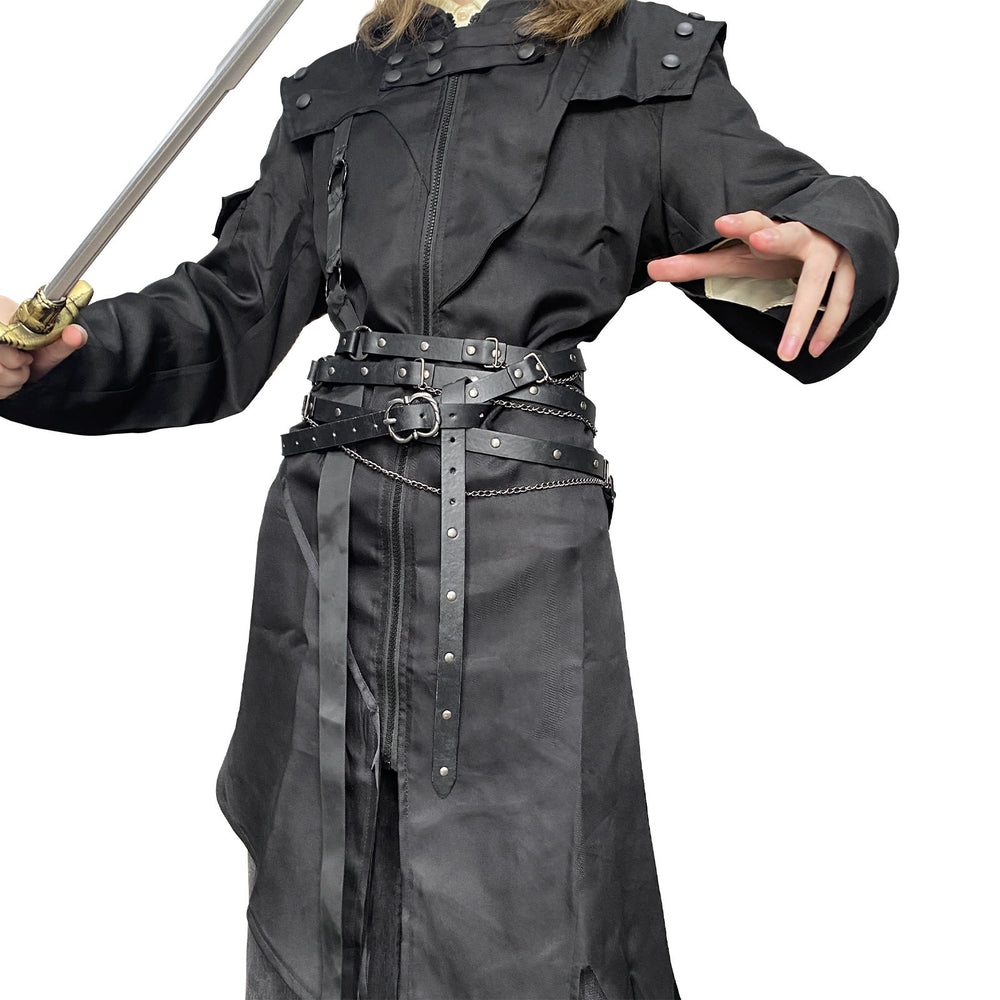 WorldNorse Punk Studded Chain Belt - image 1