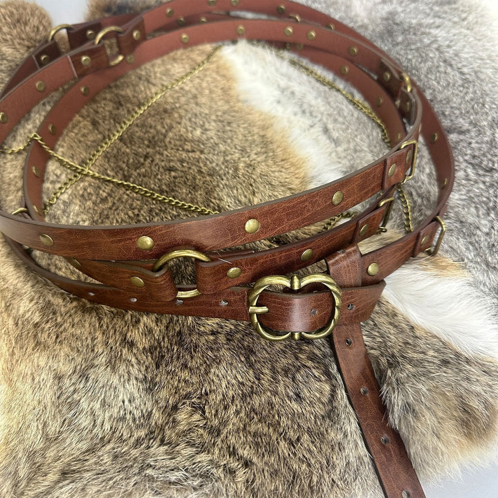 WorldNorse Punk Studded Chain Belt - image 10