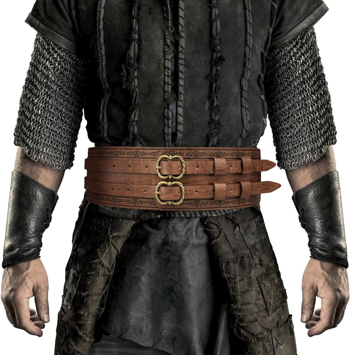 WorldNorse Medieval Engraved Double Buckle Belt - image 5