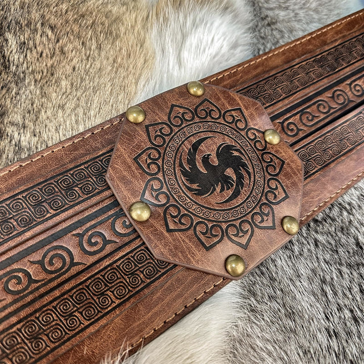 WorldNorse Gothic Celtic Double Buckle Belt - image 2