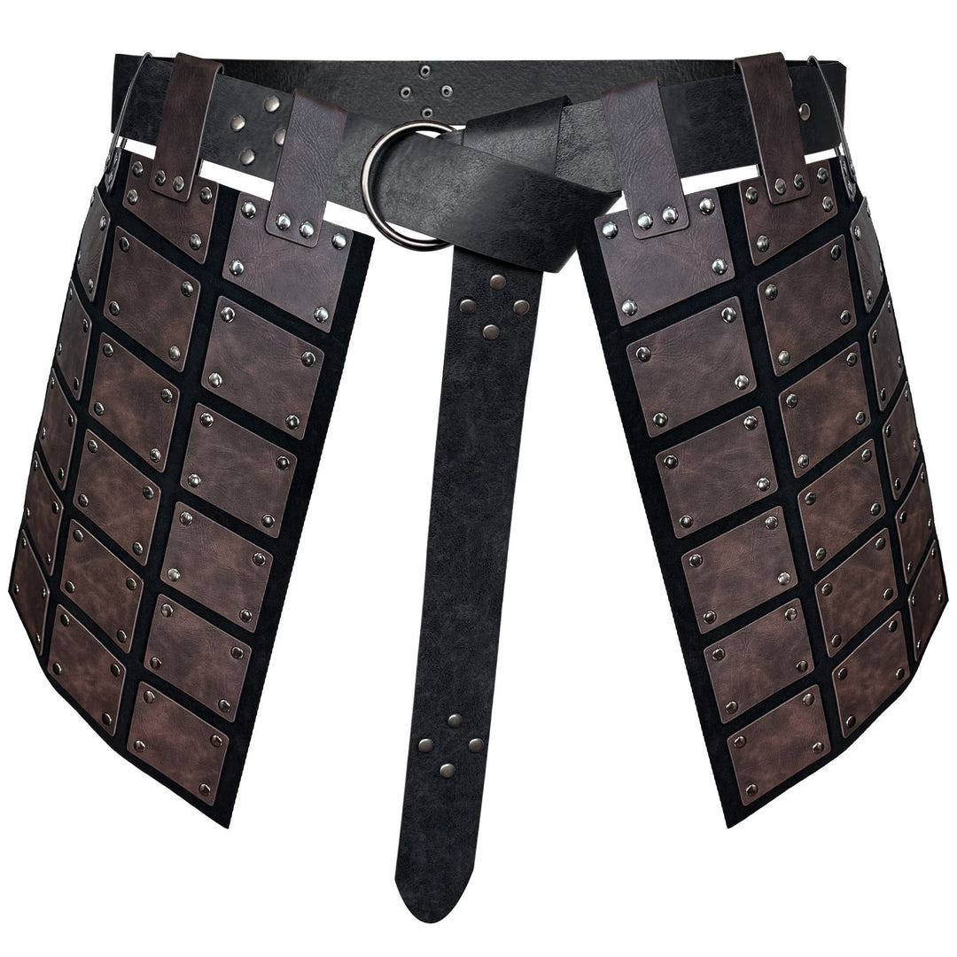 WorldNorse Gothic Studded Skirt Armor - Dark Brown - image 10