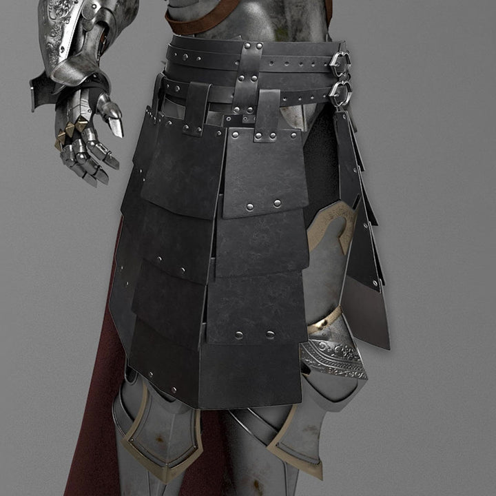 WorldNorse Edgy Multi Plate Riveted Skirt Armor - image 4