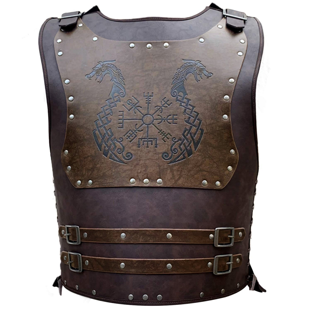 WorldNorse Vintage Celtic Knot Dragon Chest Armor - Norse Dragon - Brown - image 0