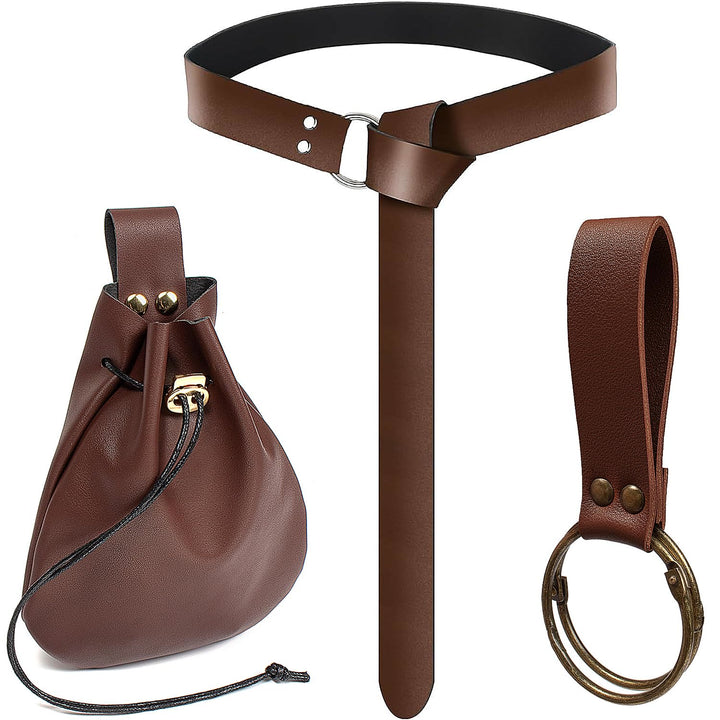 WorldNorse Closure Double Ring Buckle Drawstring Bag & Belt - image 4