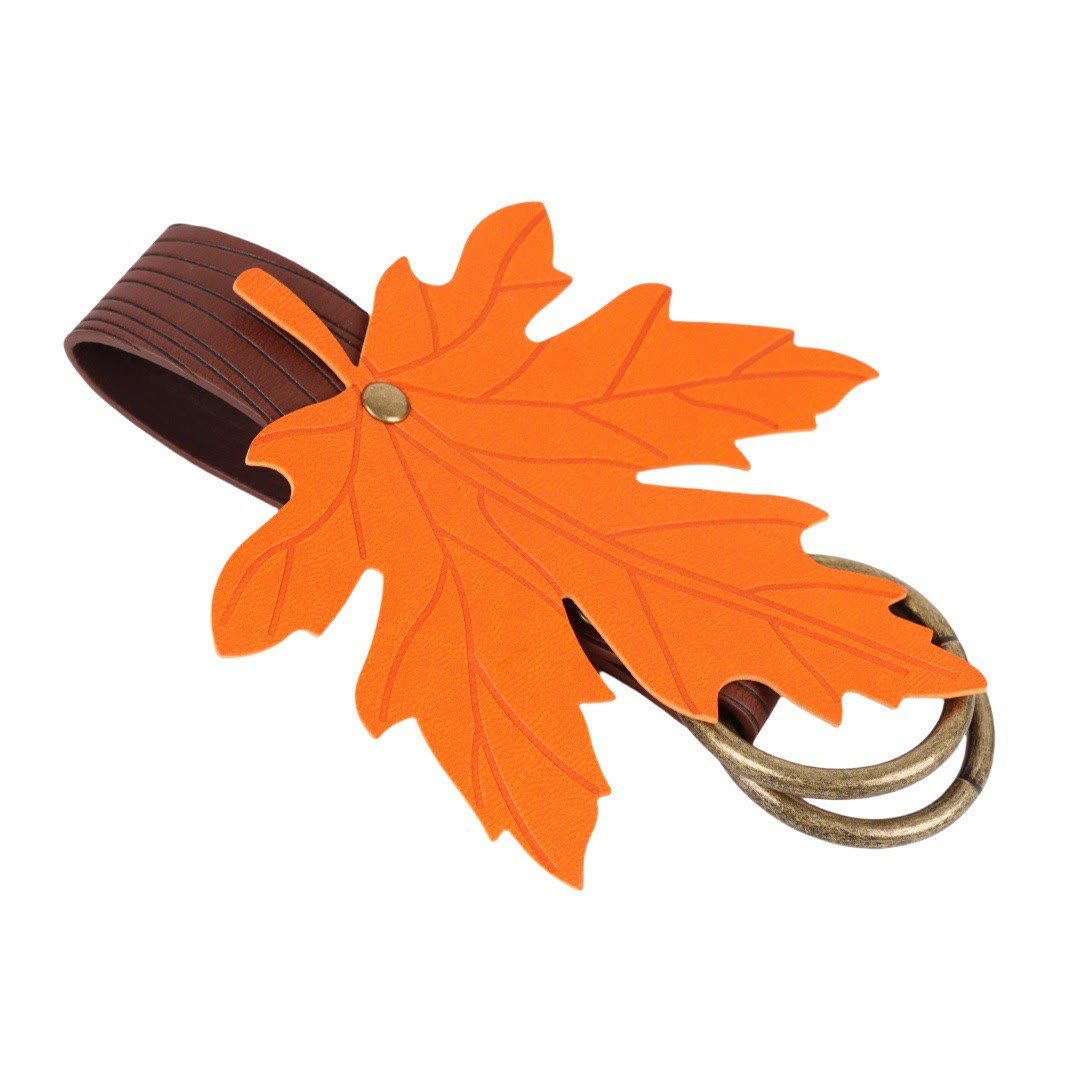 WorldNorse Rustic Leaf-Decorated Leather Bag & Belt - image 7