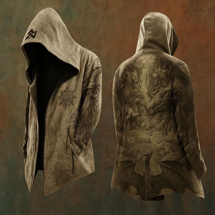 WorldNorse Medieval Dragon Wing Hooded Jacket - US/UK/AU48，EU58 (4XL) - image 0