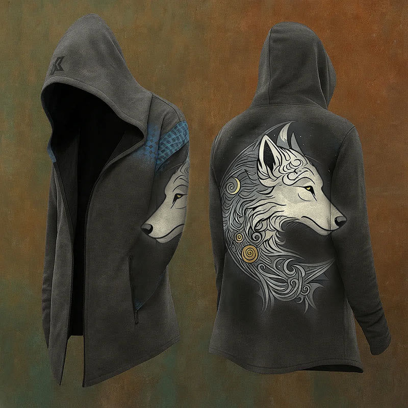 WorldNorse Ornate Fenrir Cosmic Swirl Hooded Jacket - US/UK/AU48，EU58 (4XL) - image 0