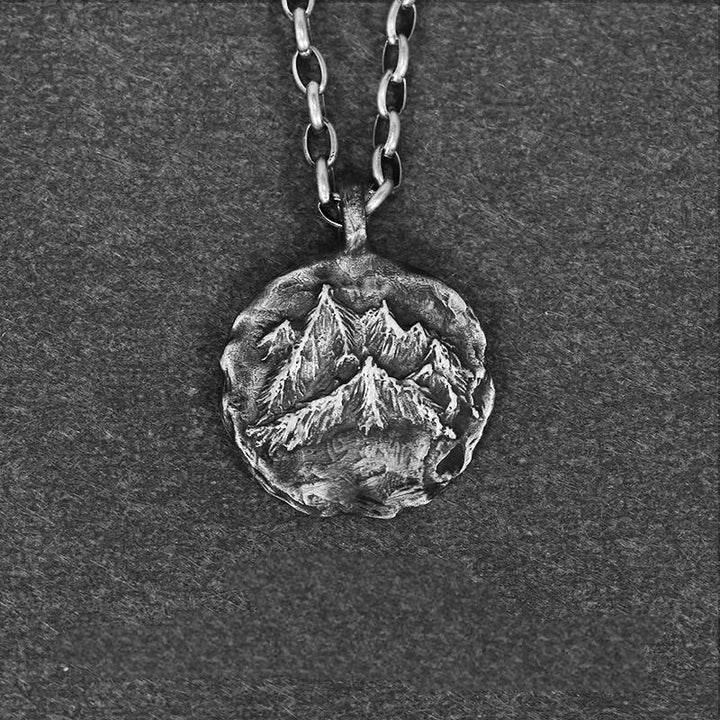 WorldNorse Handcrafted 999 Silver Gothic Mountain Necklace - image 3