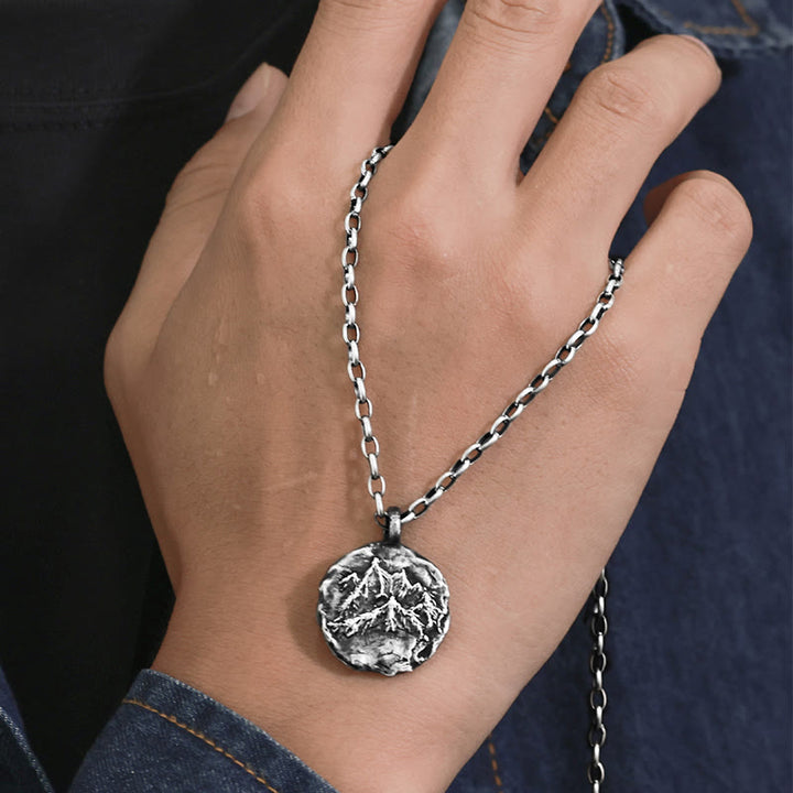 WorldNorse Handcrafted 999 Silver Gothic Mountain Necklace - image 8