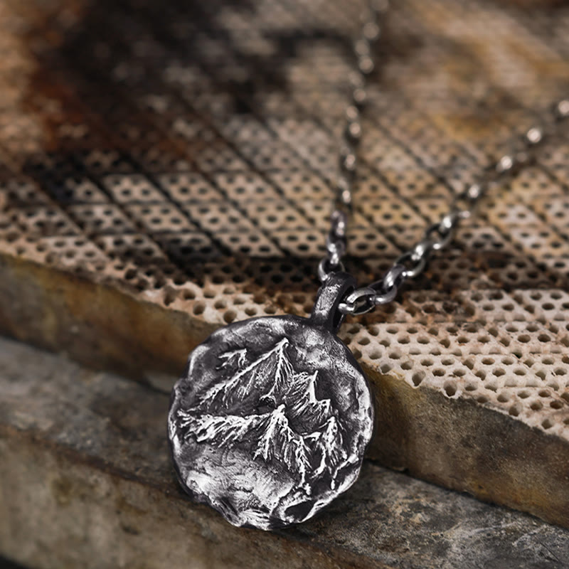 WorldNorse Handcrafted 999 Silver Gothic Mountain Necklace - image 6