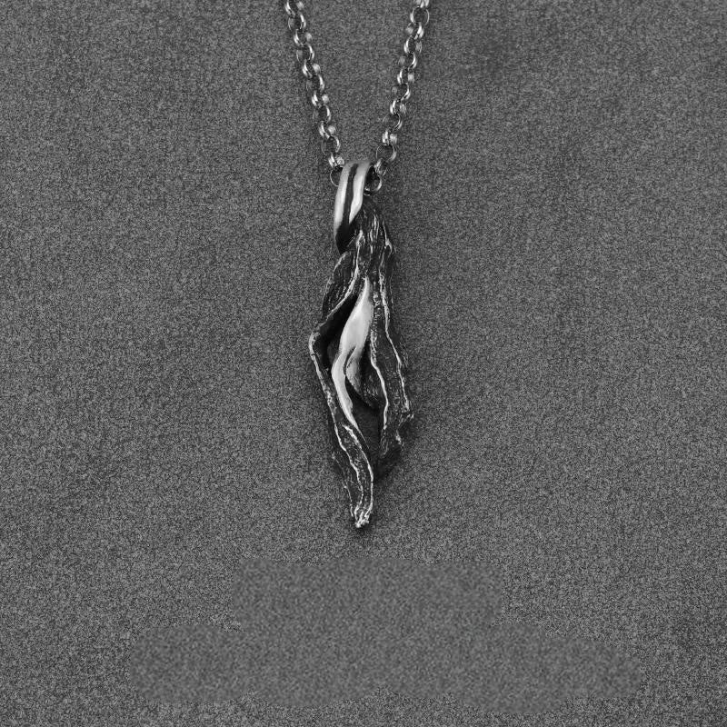 WorldNorse Handcrafted 999 Silver Twisted Branch Necklace - Style B - With 55cm silver Cuban Link Chain - image 5