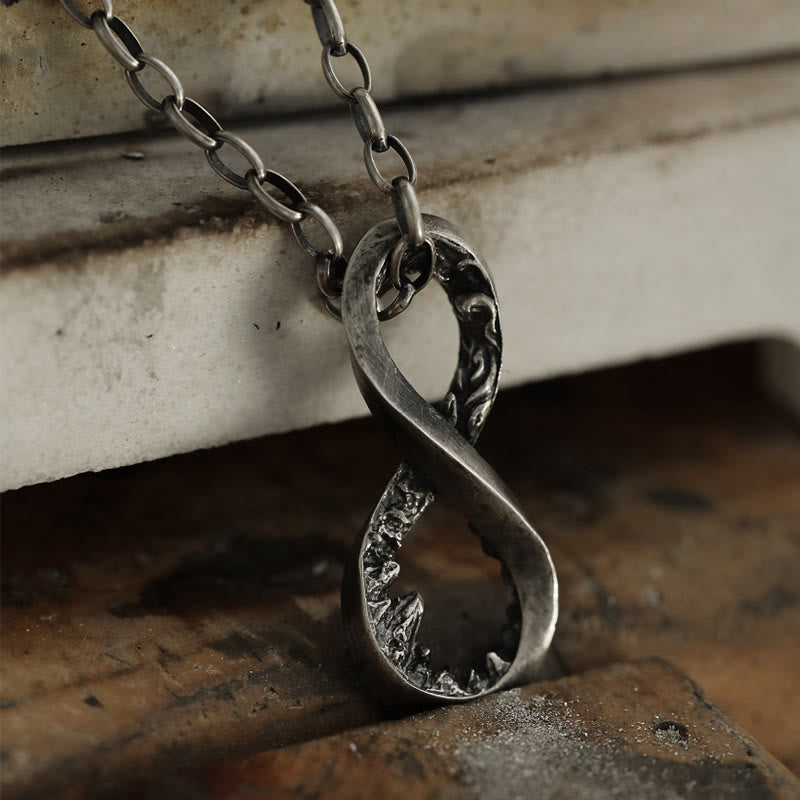WorldNorse Handcrafted 999 Silver Infinity Mountain Necklace - image 3