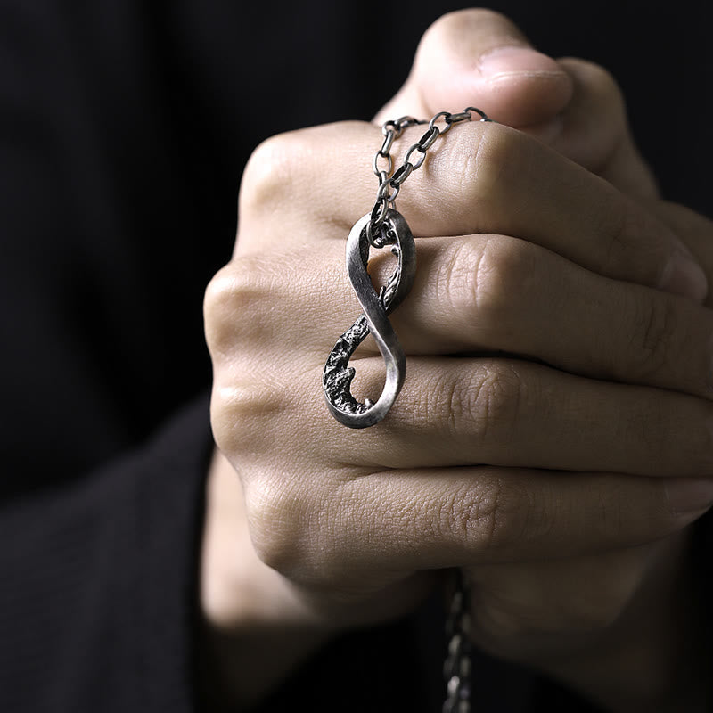 WorldNorse 999 Sterling Silver Infinity Mountain Necklace - image 2