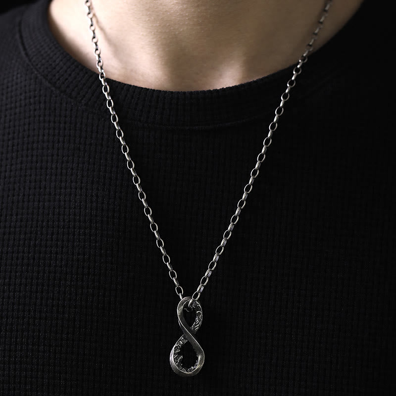 WorldNorse 999 Sterling Silver Infinity Mountain Necklace - image 1